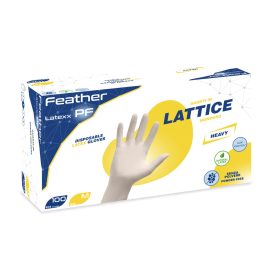 Feather Latexx púdermentes latex kesztyű, fehér-S