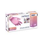 Reflexx N82 púdermentes nitril kesztyű, rózsaszín-M