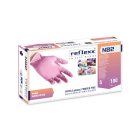 Reflexx N82 púdermentes nitril kesztyű, rózsaszín-S