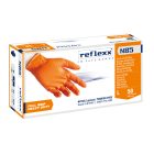 Reflexx N85 Full Grip púdermentes nitril kesztyű, narancs, 50db/cs - L