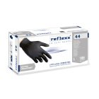 Reflexx R44 púdermentes latex kesztyű, fekete, extra ellenálló-L
