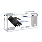 Reflexx R44 púdermentes latex kesztyű, fekete, extra ellenálló-S